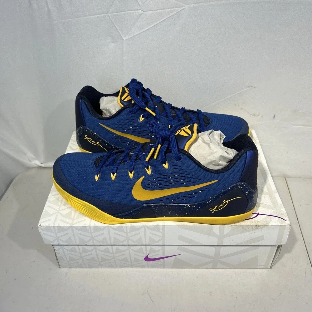 Nike Kobe 9 IX Low Em Men's Sneakers Size 12 , University Gold Gym Blue W/box